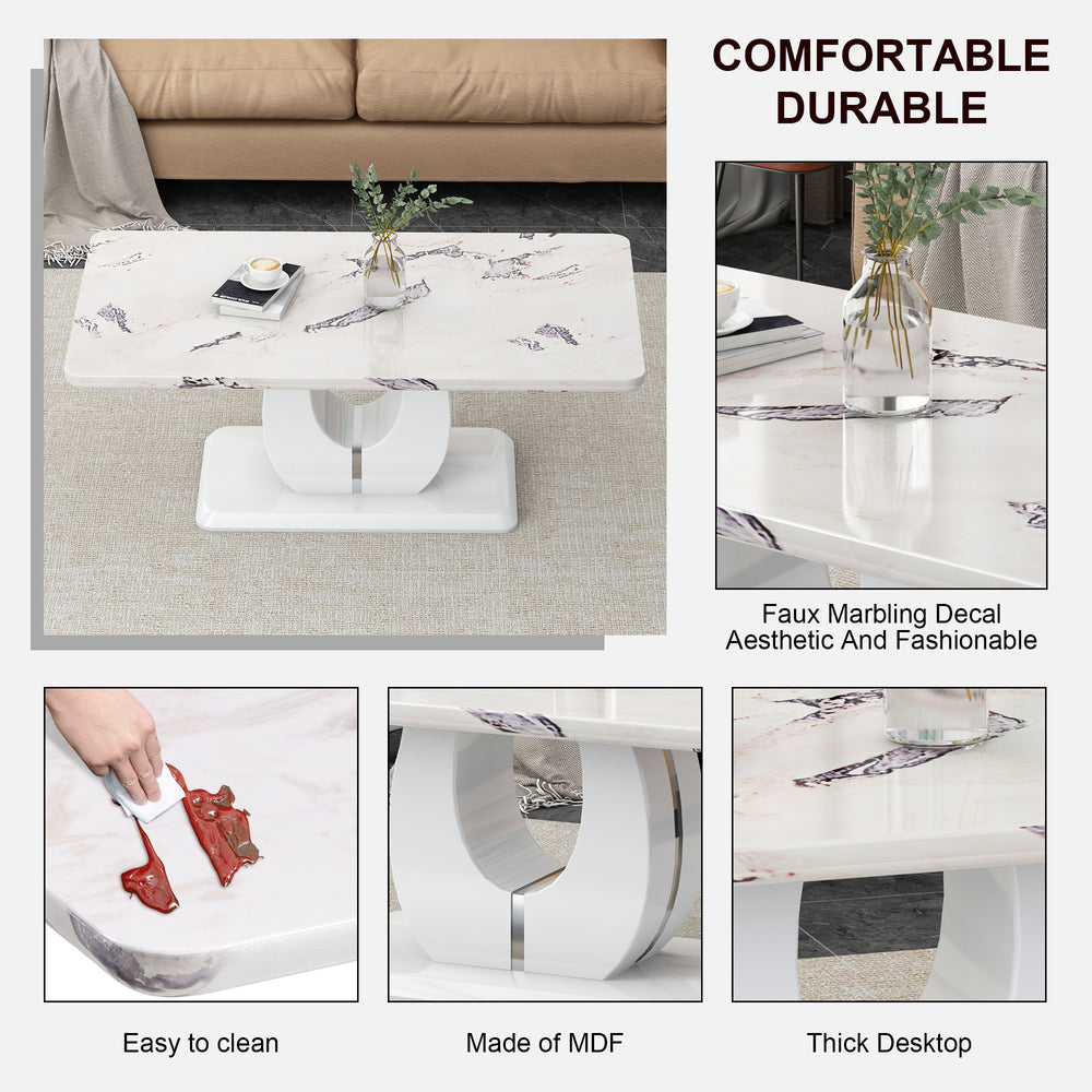 Chic Marble-Style Multi-Use Table