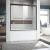 Sleek Matte Black Sliding Bathtub Door