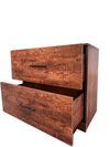 Rustic Walnut Lateral Filing Cabinet