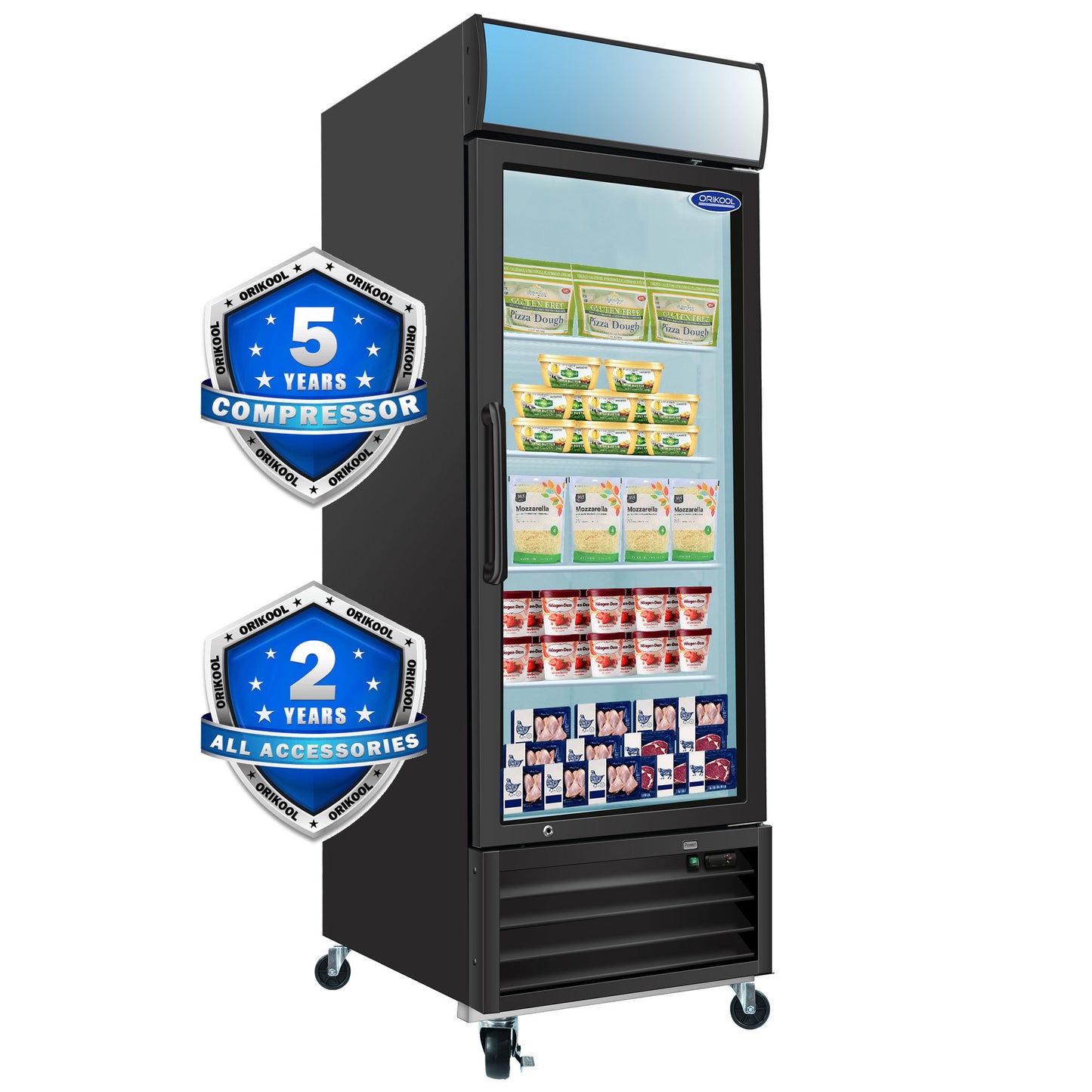 Chilly Display Freezer with Swing Doors and LED Lighting