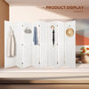 Chic White Folding Room Divider & Display Panel