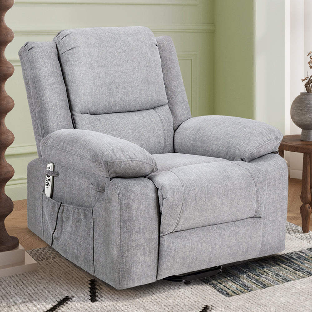 Cozy Lift Massage Recliner for Seniors with Heated Comfort and Remote Control