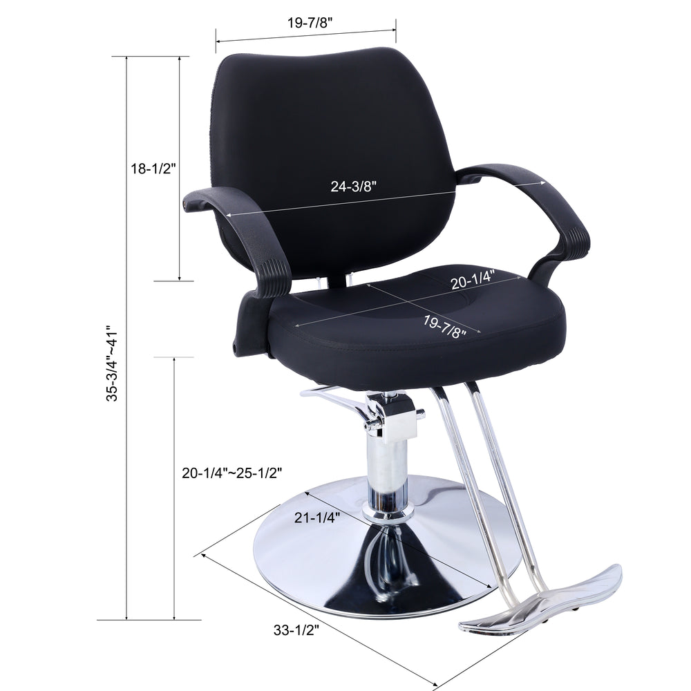 Chic Hydraulic Barber Chair with Cape