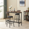 Rustic Charm Bar Table Set with Cozy Stools