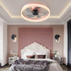 Stylish Pink Ceiling Fan with Dimmable LED Lights