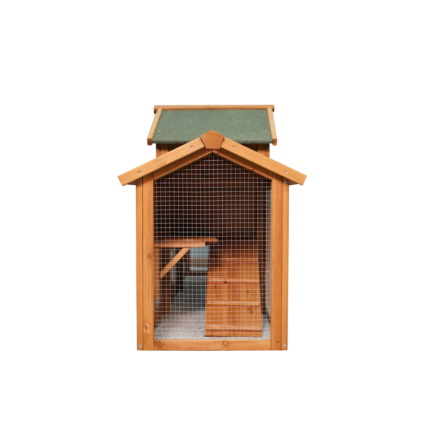 Spacious Bunny Haven with Dual Runs - Cozy Cage for Small Pets!