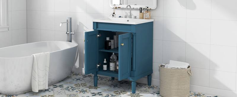 Chic Double-Tier Bathroom Vanity with Sink