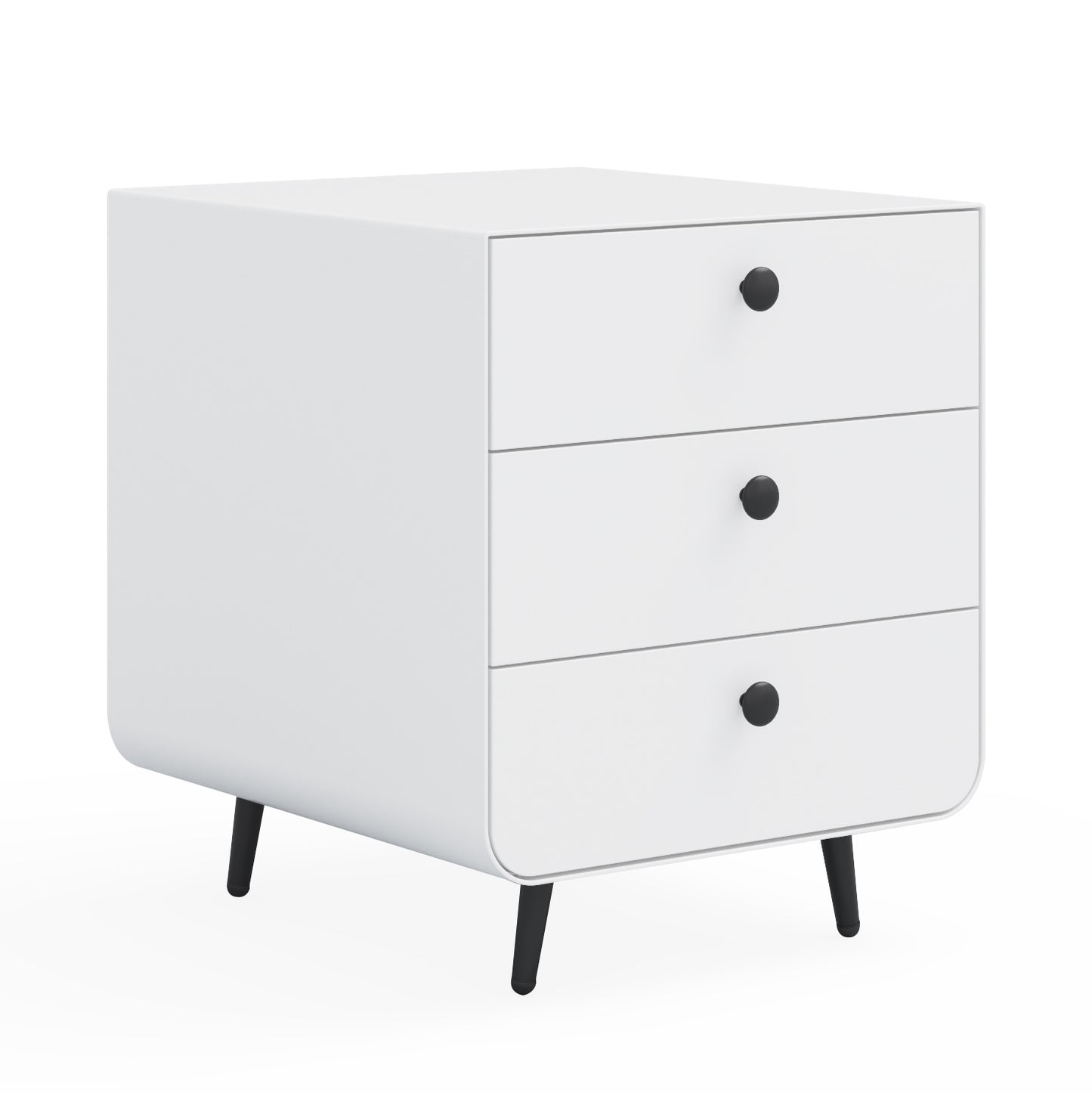 Chic Steel Night Stand with Drawers