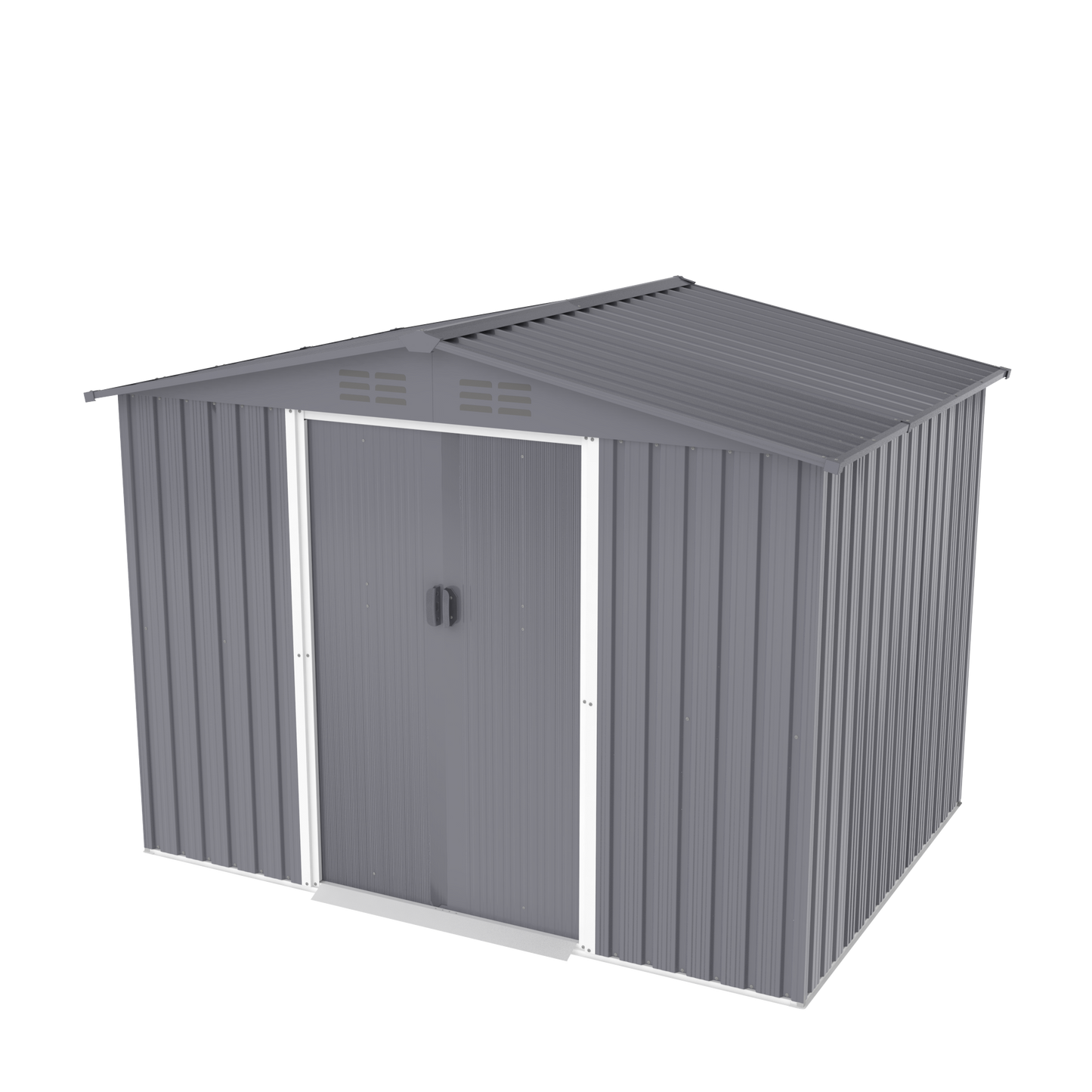 Spacious Metal Outdoor Shed with Sliding Doors – Perfect for Tools and Gear!