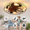 Enclosed Farmhouse Ceiling Fan with Light & Remote