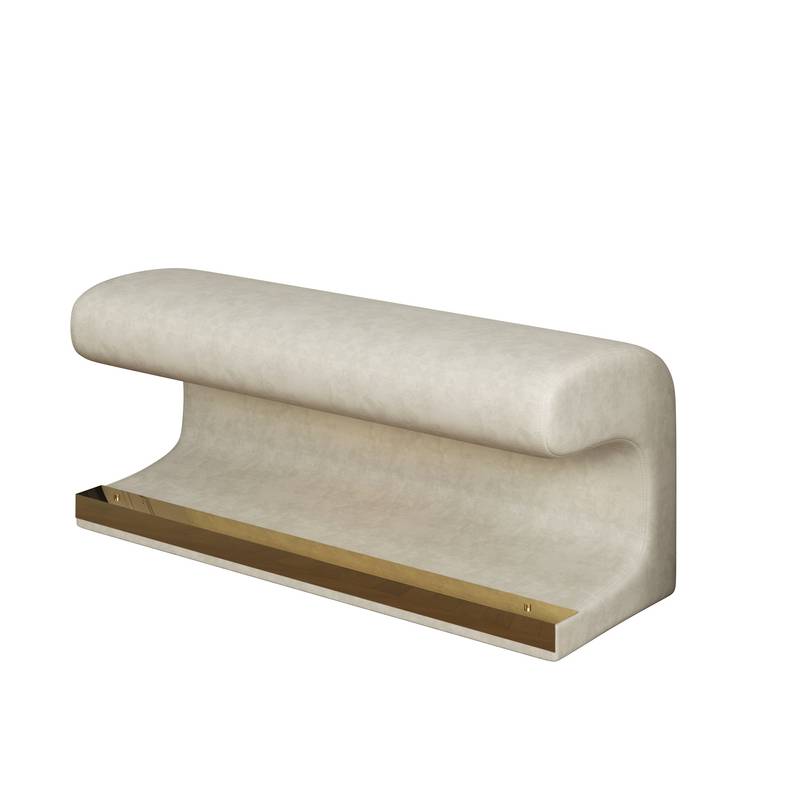 Stylish LED Entryway Bench with Leather Upholstery