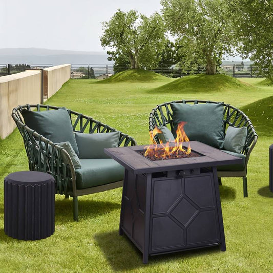 Cozy Outdoor Propane Fire Table with Weather Cover