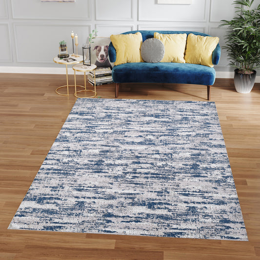 Nautical Navy Woven Rug