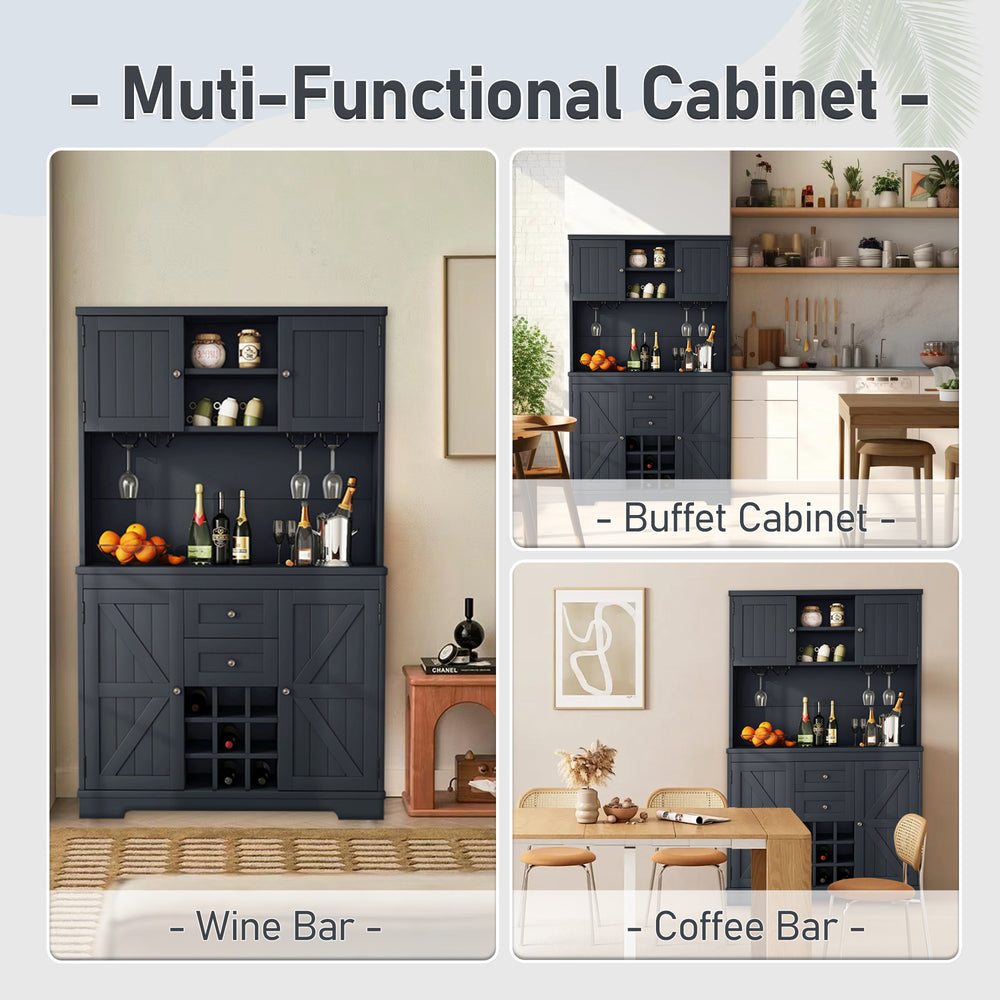 Charming Coffee & Wine Bar Cabinet