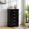 Sleek Black 5-Tier Dresser - Stylish Storage for Any Room