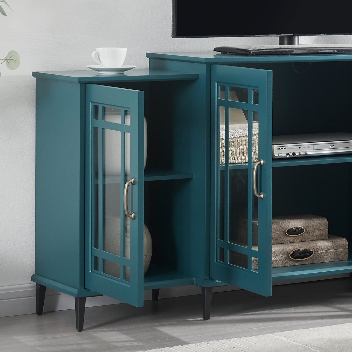 Teal Blue TV Stand & Buffet Charm