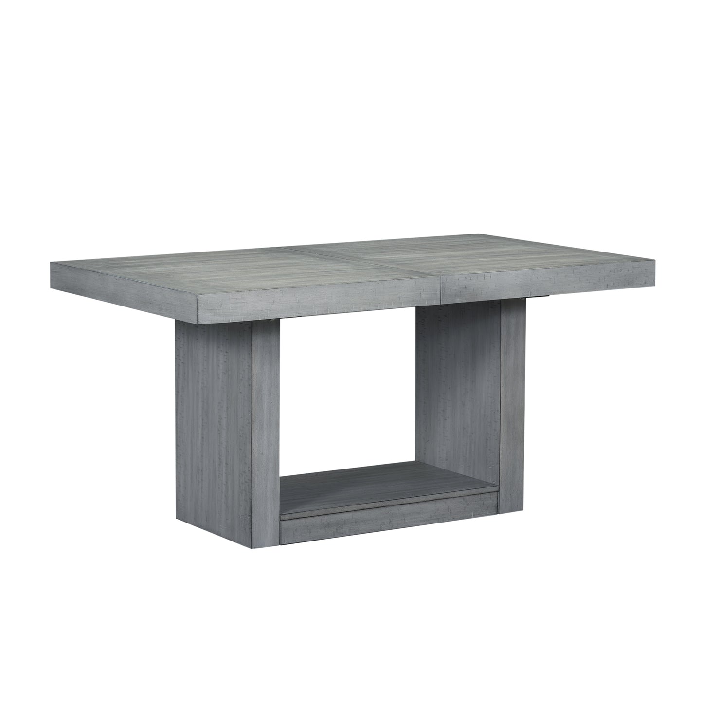 Modern Gray Dining Set with Extendable Table & Cozy Bench