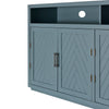 Chic Smoke Blue Sideboard with Open Shelves