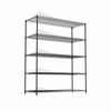 Rolling Heavy-Duty 5-Tier Shelf Rack with Liners