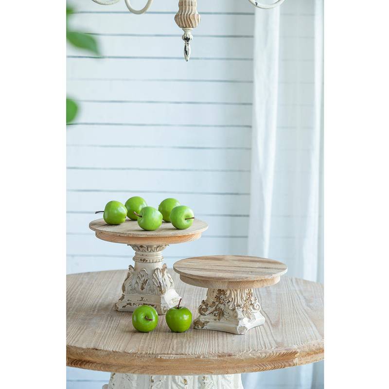 Charming Wooden Cake Stand with Sturdy Base