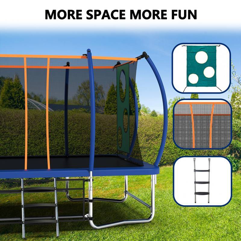FunFit Rectangle Trampoline for All Ages