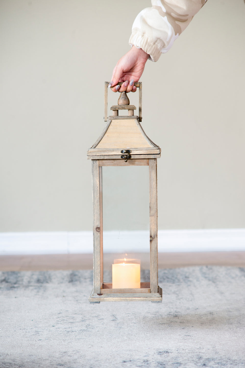 Charming Wooden Lantern for Home & Garden Decor