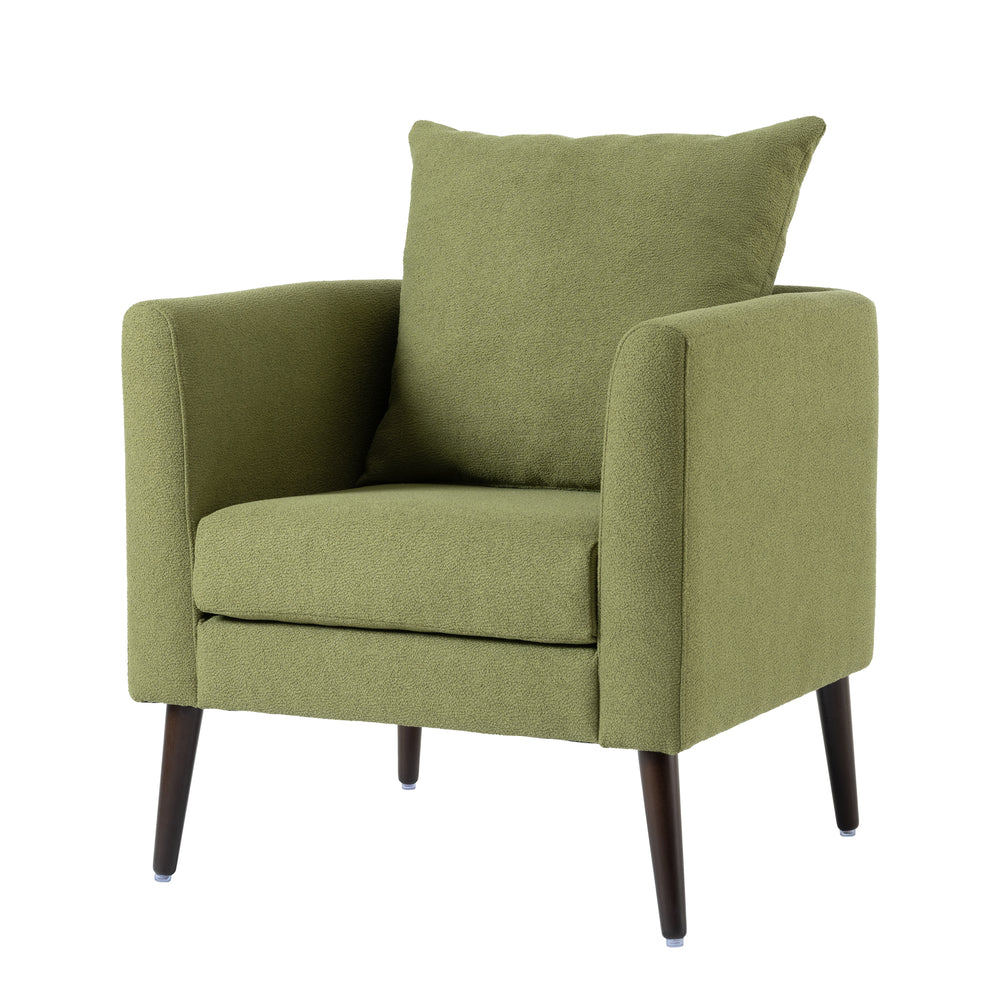 Olive Green Modern Barrel Chair