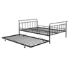 Curvy Black Daybed with Twin Trundle