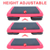 Versatile Aerobic Stepper - Fitness & Exercise Platform in Red and Black