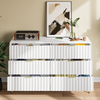 Sleek White 6-Drawer Storage Chest