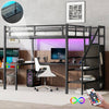 MaxLoft Bed with Desk & USB - Sleek Space Saver for All Ages