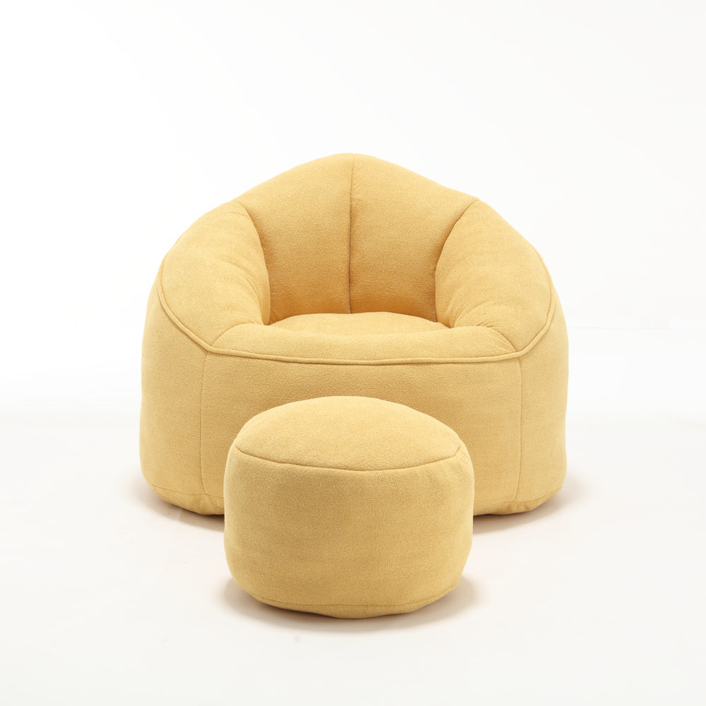 Cozy Foam Bean Bag Chair with Footrest