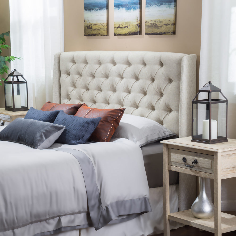 Lidia Luxe Winged Headboard