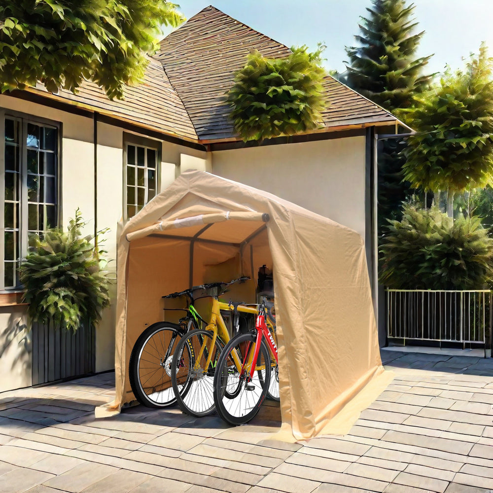 Portable Outdoor Garage Canopy with Roll-Up Doors