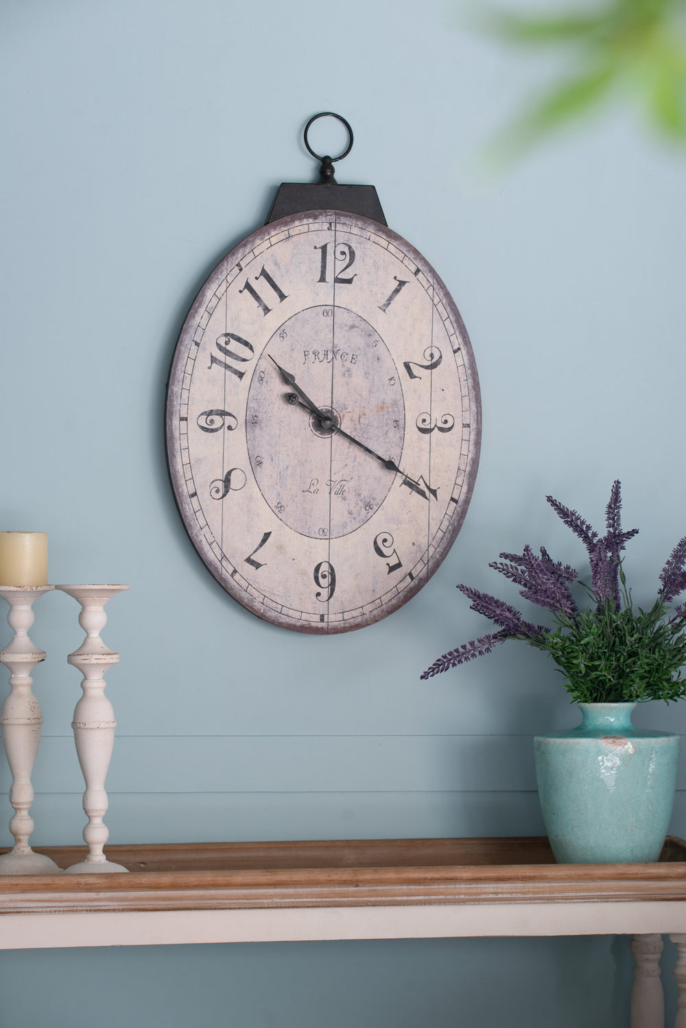 Charming Vintage Oval Wall Clock