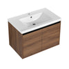 Chic Brown Bathroom Vanity Set with Resin Sink