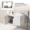 Elegant White Bathroom Vanity with Sink and Storage