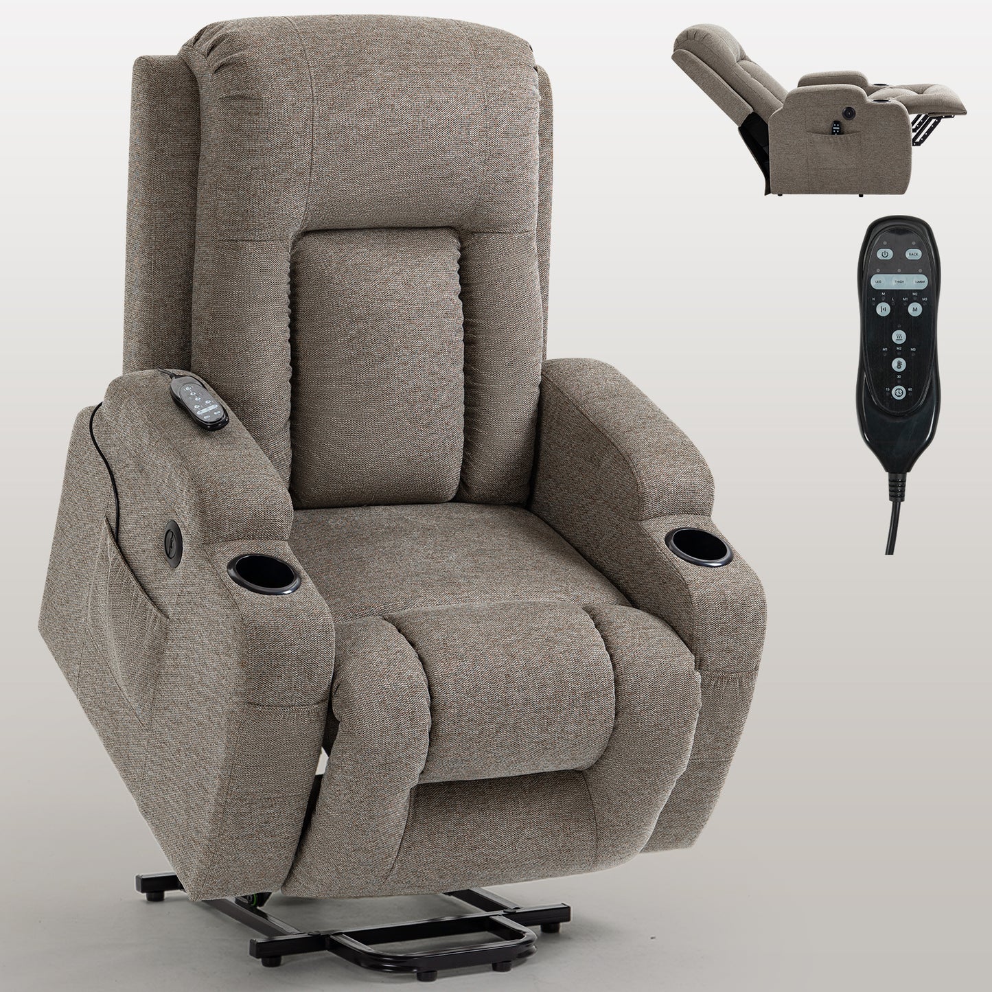 Comfort Plus Lift Recliner: Massage & Heat for Ultimate Relaxation