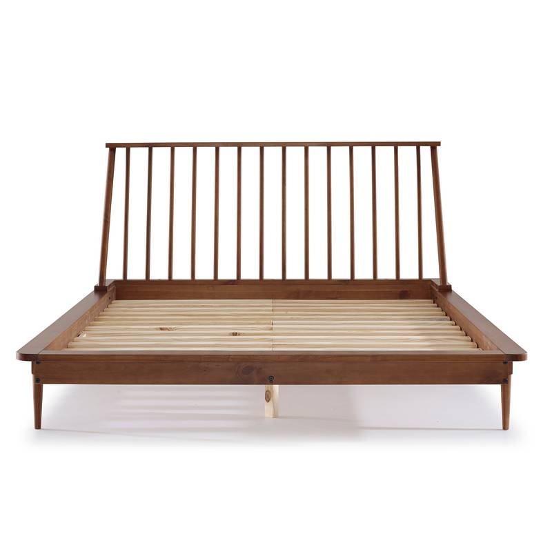 Caramel Spindle Queen Bed Frame