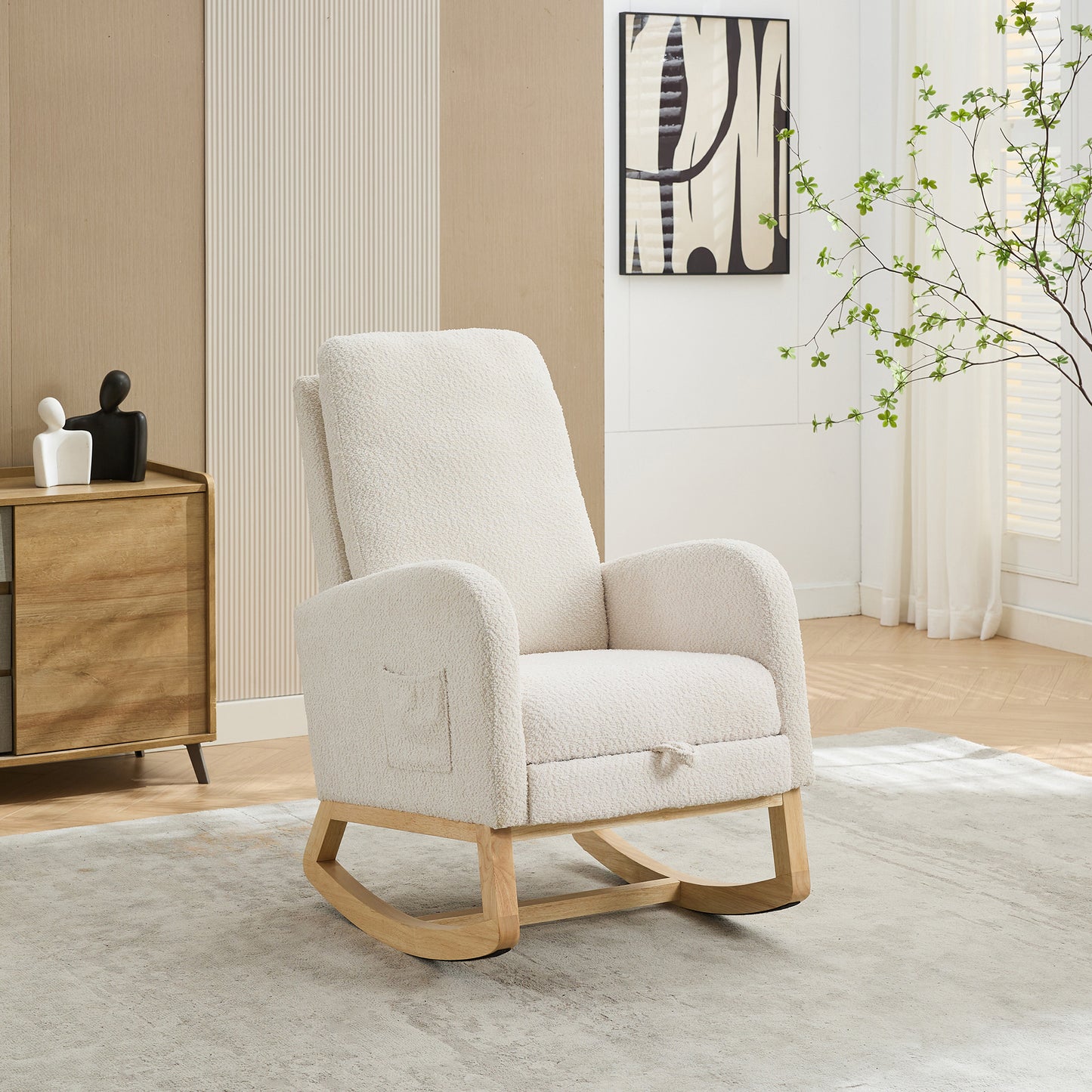 Cozy Glider Chair with Footrest - Perfect for Nursery & Living Room