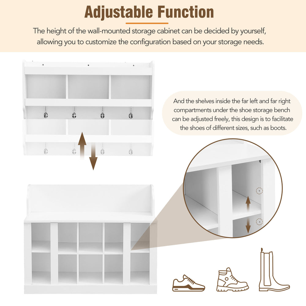 Chic Entryway Bench & Coat Rack