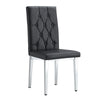 Elegant Black Armless Dining Chairs Set