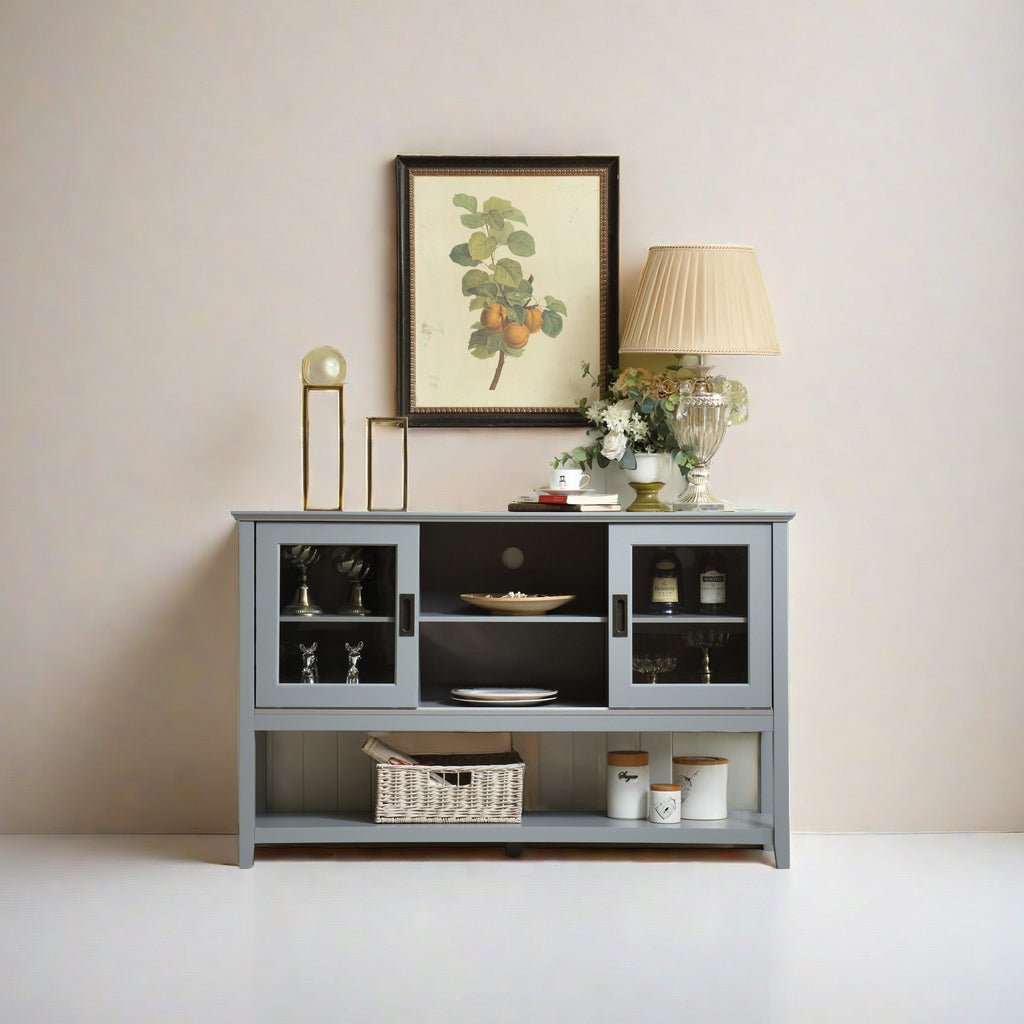 Chic Grey Buffet Sideboard