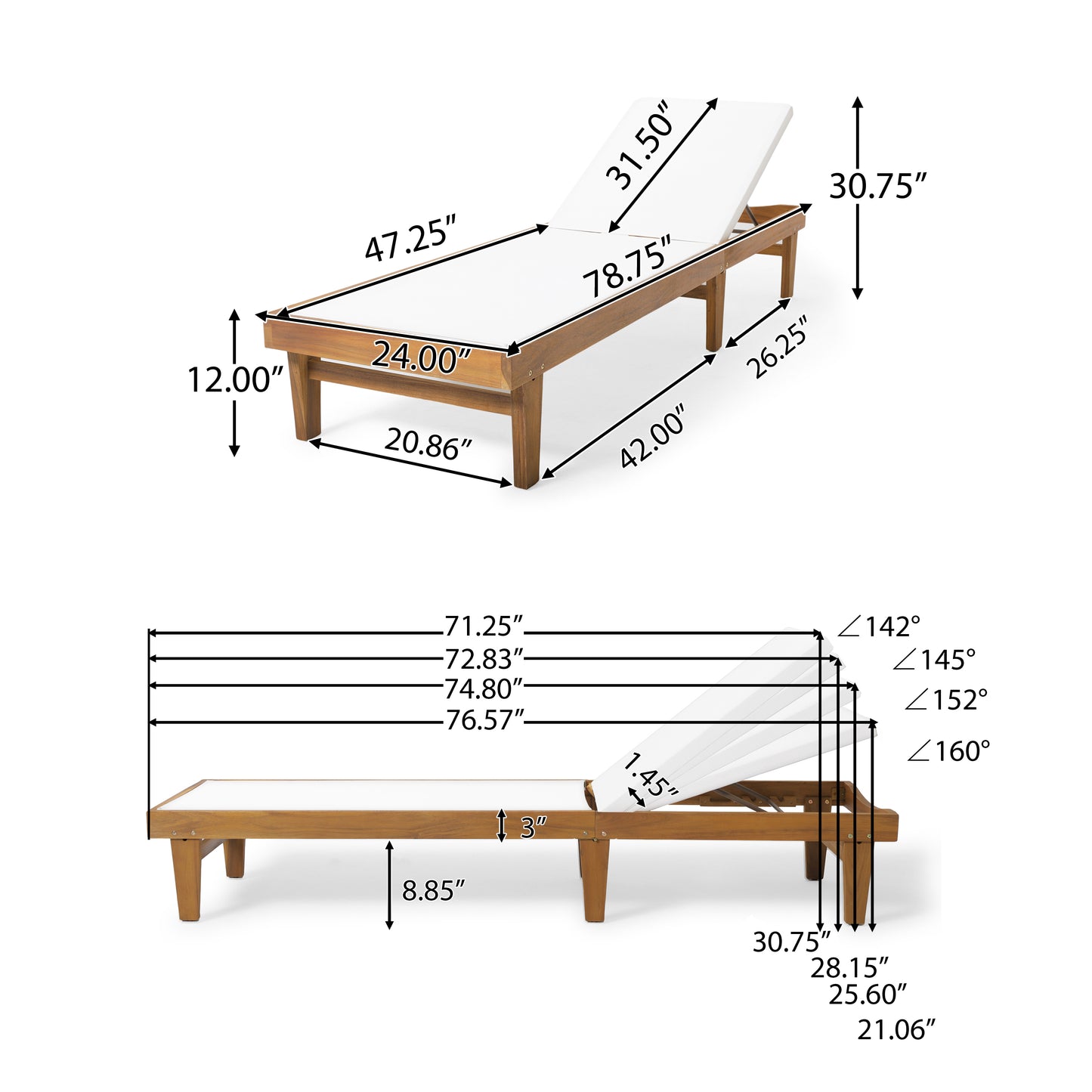 Sunshine Chaise Lounge - White Mesh Bliss