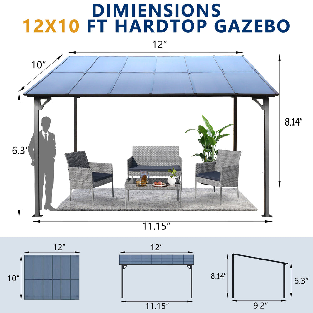 Stylish Metal Awning Pergola for Patios and Decks