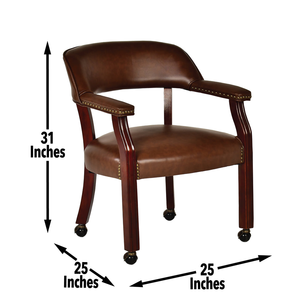 Rolling Comfort Armchair - Dark Brown