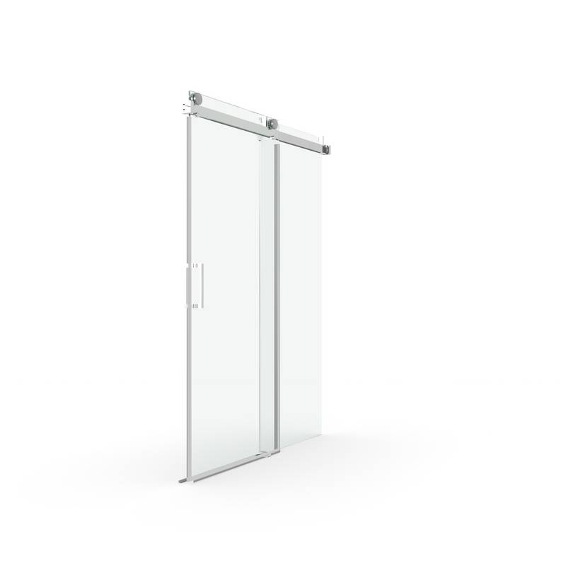 Sleek Soft-Close Frameless Shower Door in Brushed Nickel