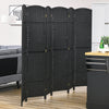 Chic Black Folding Privacy Screen