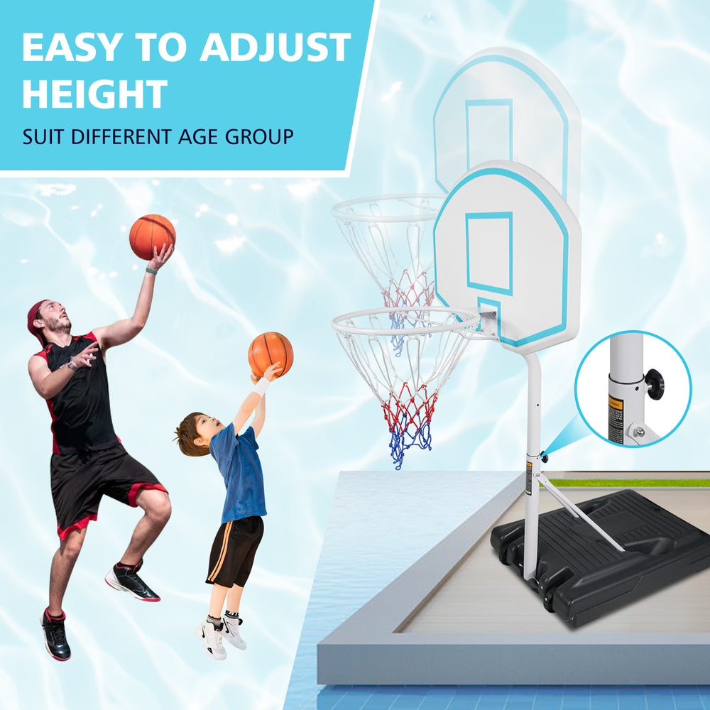 Swim ‘n’ Slam Adjustable Pool Basketball Hoop