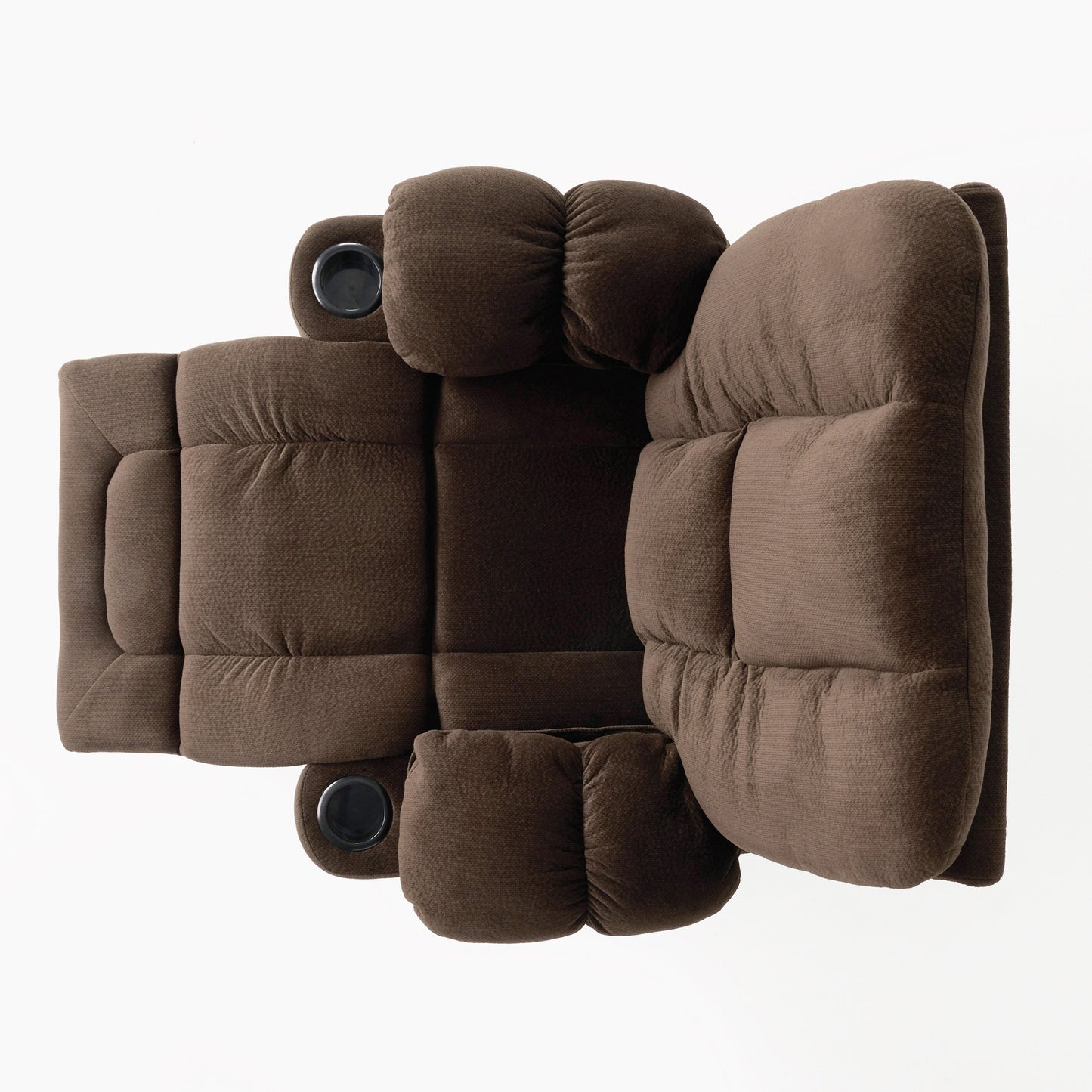 Cozy Chocolate Recliner with Cup Holders